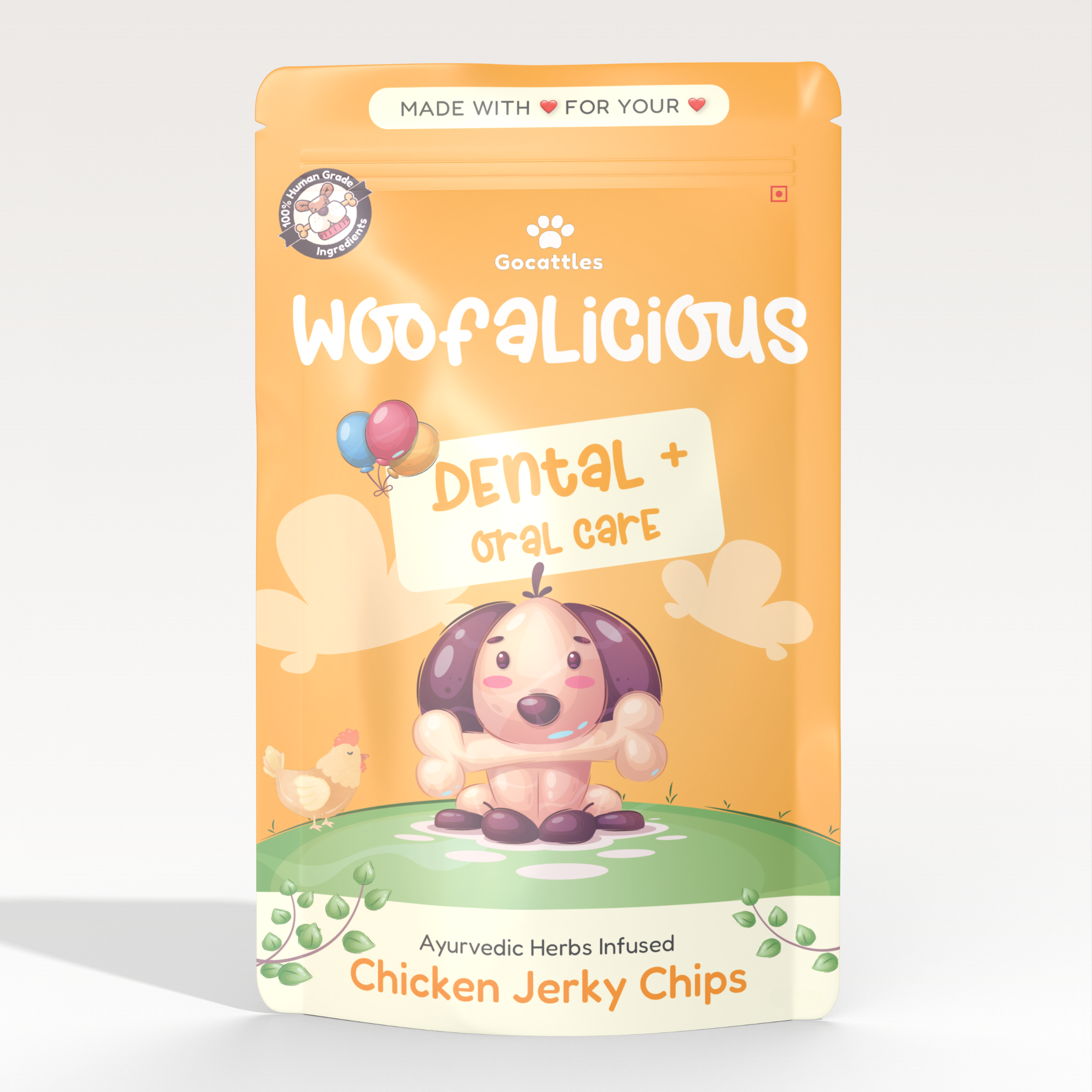 Woofalicious Chicken Jerky Dog Treats | Dental & Oral Care | 75gms